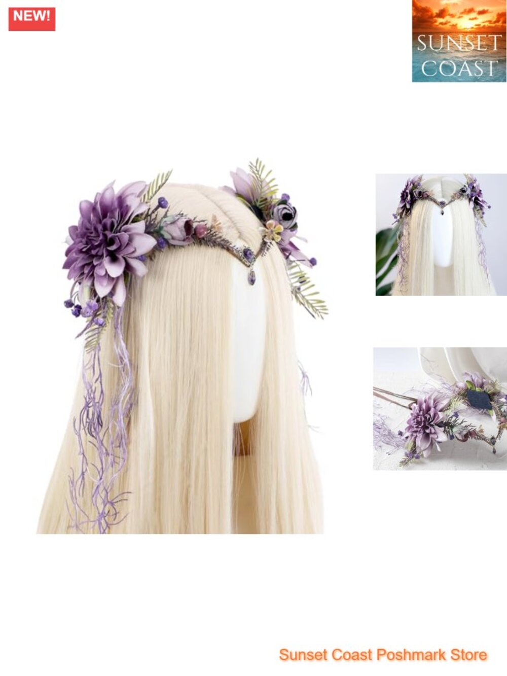 Woodland Flower Fairy Crown Elf Cosplay Renfaire Headpiece